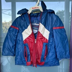 Vintage Ellerie Blue and Red Kids Jacket